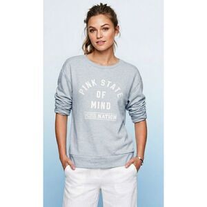 Pink Victoria's Secret Sweat Shirt Graphic Lightweight Oversize S Blue Retro